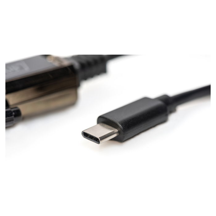 Digitus Adaptador USB 2.0/C a Serial D-Sub9 Macho/Macho con Cable de 1m Negro