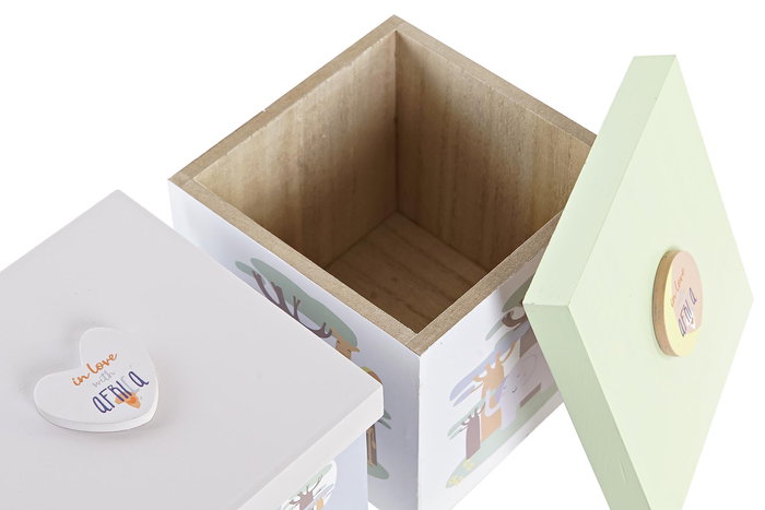 DKD Home Decor Decoración Kids Baobab Blanco Azul 11.5 x 11 x 11.5 cm (6 Unidades)