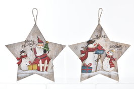 DKD Home Decor Decoración Colgante de Madera Surtida