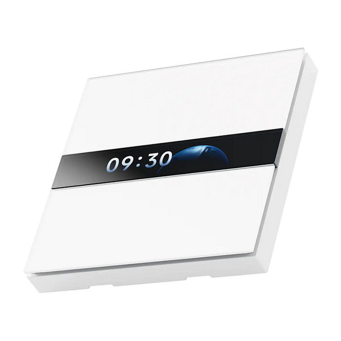 Aqara Display Switch V1, Interruptor Inteligente con Pantalla Táctil de 5.28 cm, Compatible con Alexa, Google Home y Apple HomeKit, Inalámbrico, Blanco