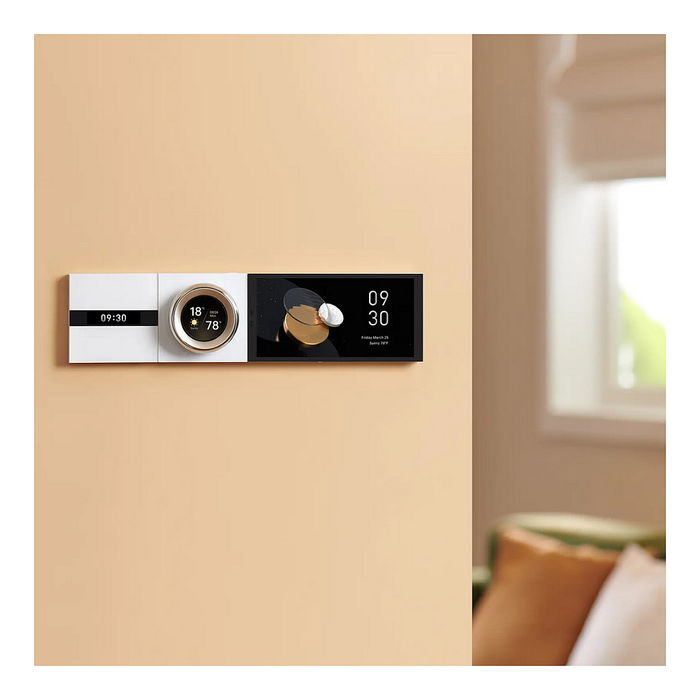 Aqara Display Switch V1, Interruptor Inteligente con Pantalla Táctil de 5.28 cm, Compatible con Alexa, Google Home y Apple HomeKit, Inalámbrico, Blanco