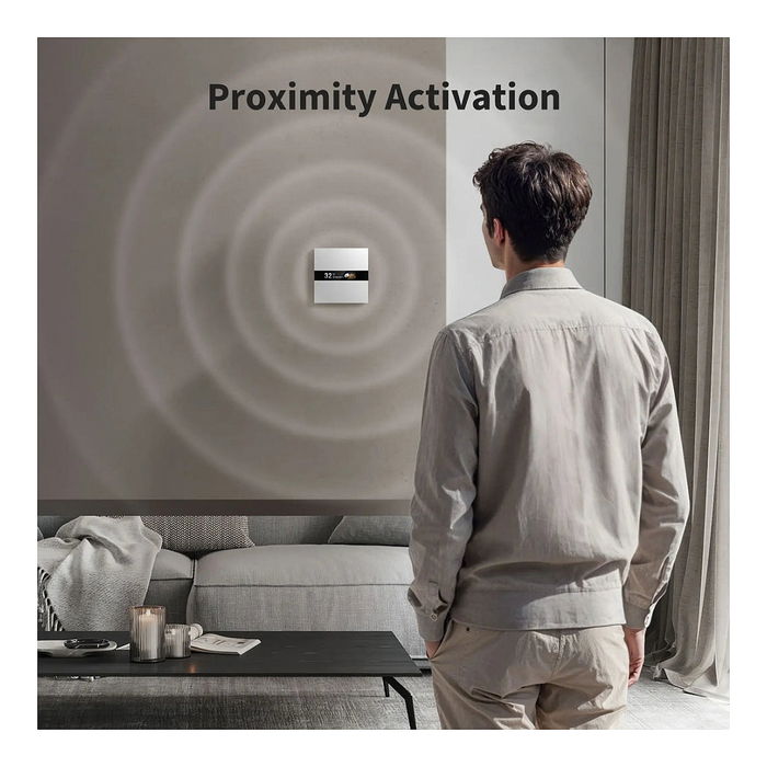 Aqara Display Switch V1, Interruptor Inteligente con Pantalla Táctil de 5.28 cm, Compatible con Alexa, Google Home y Apple HomeKit, Inalámbrico, Blanco