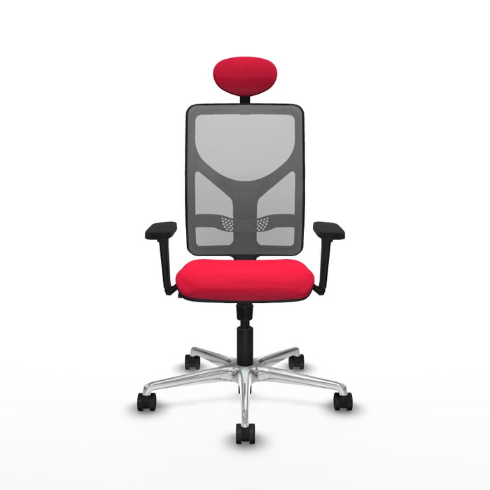 PIQUERAS Y CRESPO Silla de oficina Motilla con mecanismo Sincro, Rojo y Gris PIQUERAS Y CRESPO Silla de oficina Motilla con mecanismo Sincro, Rojo y Gris