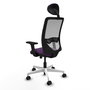 PIQUERAS Y CRESPO Silla de oficina Zulema con mecanismo Sincro/Traslack, Morado y Gris