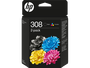 HP Pack de 2 Cartuchos de Tinta Original 308 Negro y Tricolor