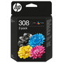 HP Pack de 2 Cartuchos de Tinta Original 308 Negro y Tricolor
