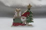 DKD Home Decor Decoración de Papá Noel en MDF con Purpurina Verde