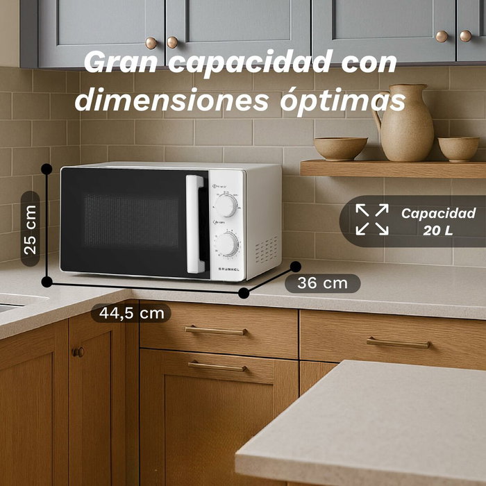 Grunkel MW-20EASY Microondas Blanco 20L 700W Grunkel MW-20EASY Microondas Blanco 20L 700W