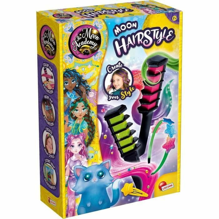 Lisciani Giochi Peluquería - Kit de Ocio Creativo - The Moon Academy con Accesorios Varios y Coloraciones