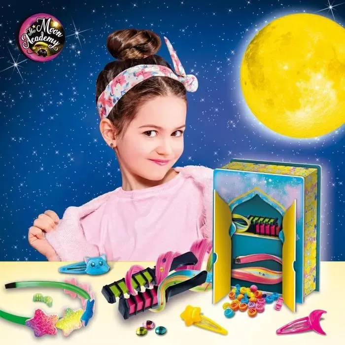 Lisciani Giochi LIS8008324110636 Peluquería - Kit de Ocio Creativo THE MOON ACADEMY Accesorios Varios Coloraciones