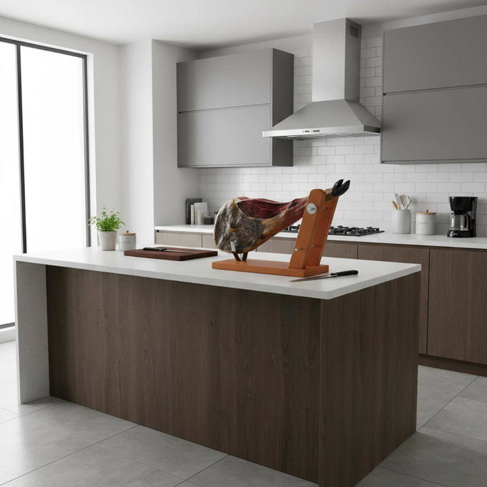 Quid Jamonero Soporte Madera Teruel 44,5x18x33 cm (6 Unidades)