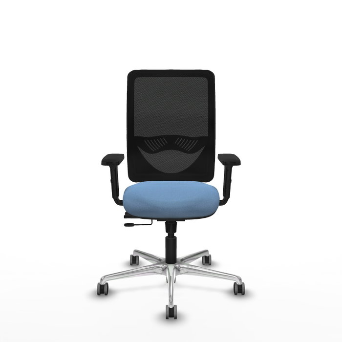 PIQUERAS Y CRESPO Silla de oficina Zulema Azul cielo con respaldo de malla Negro