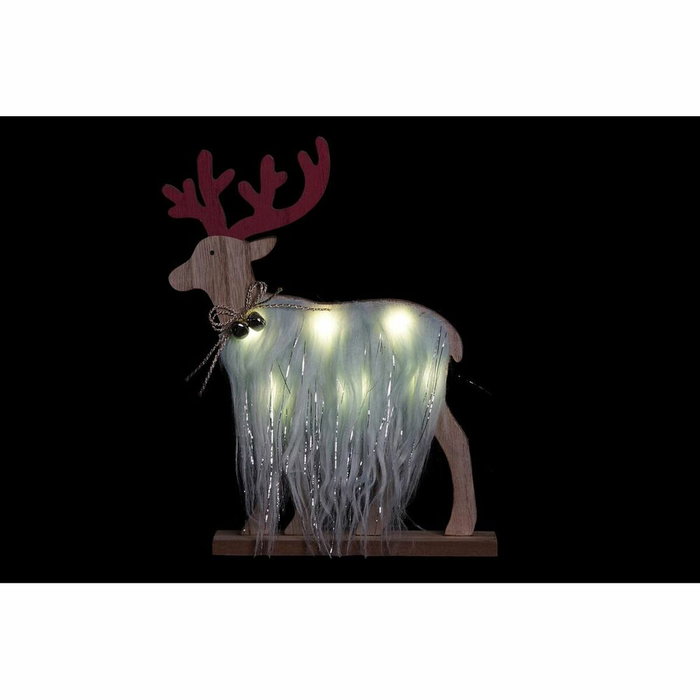 DKD Home Decor Figura LED de Poliéster Navidad Alpina Surtida