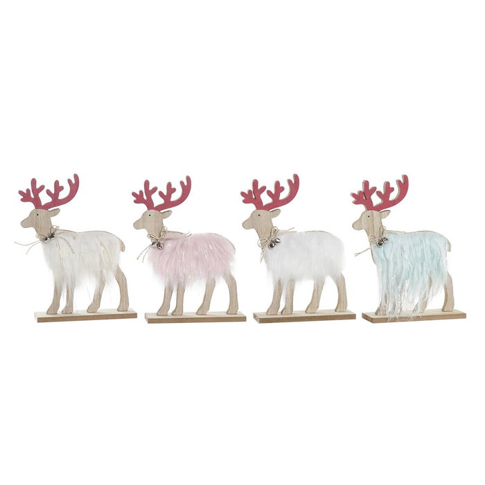 DKD Home Decor Figura LED de Poliéster Navidad Alpina Surtida