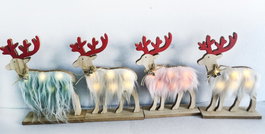 DKD Home Decor Figura LED de Poliéster Navidad Alpina Surtida