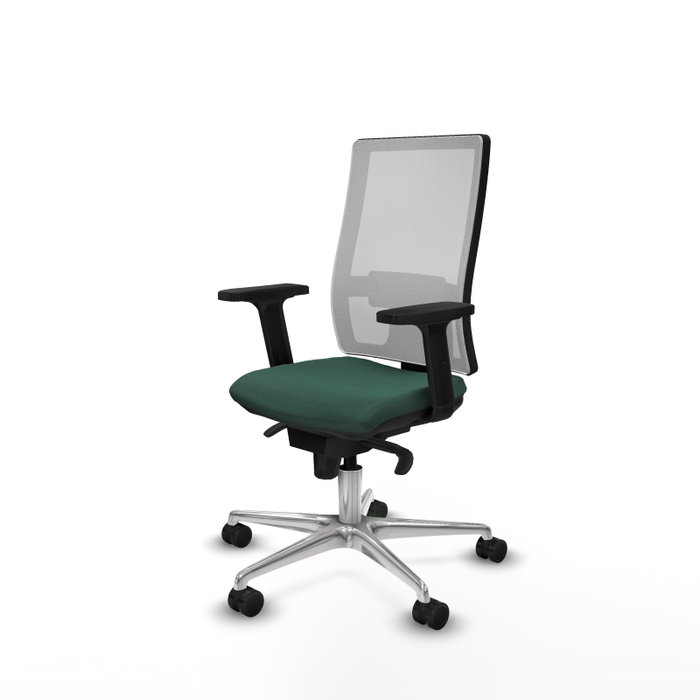 PIQUERAS Y CRESPO Silla de oficina Horna con mecanismo Sincro, Verde botella y Blanco PIQUERAS Y CRESPO Silla de oficina Horna con mecanismo Sincro, Verde botella y Blanco