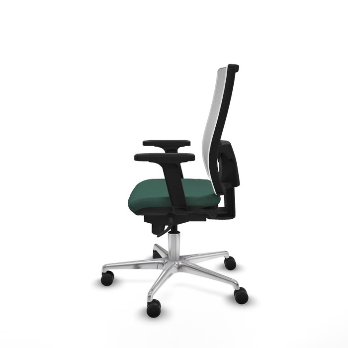 PIQUERAS Y CRESPO Silla de oficina Horna con mecanismo Sincro, Verde botella y Blanco PIQUERAS Y CRESPO Silla de oficina Horna con mecanismo Sincro, Verde botella y Blanco