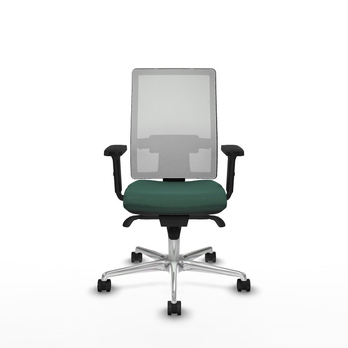 PIQUERAS Y CRESPO Silla de oficina Horna con mecanismo Sincro, Verde botella y Blanco PIQUERAS Y CRESPO Silla de oficina Horna con mecanismo Sincro, Verde botella y Blanco