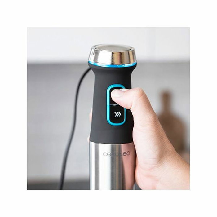 Cecotec Power TitanBlack 1200 XL Cream Batidora de Inmersión 1200W Negro, Plata 0,8 L