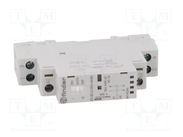 FINDER Contactor de Instalación Modular 25A 24VAC/24VDC 2-Polar
