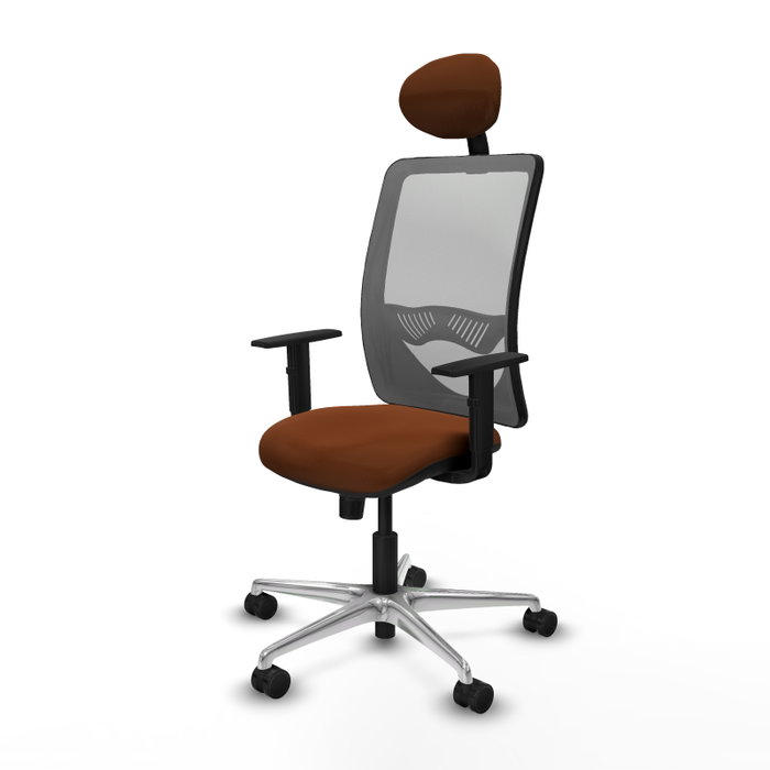 PIQUERAS Y CRESPO Silla de oficina Zulema con Mecanismo Sincro, Marrón y Gris PIQUERAS Y CRESPO Silla de oficina Zulema con Mecanismo Sincro, Marrón y Gris