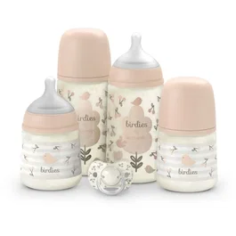 Suavinex Conjunto para Recién Nacidos Birdies 0 a 6 Meses Rosa - SUA8426420905145