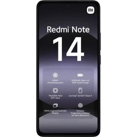 Xiaomi Redmi Note 14 8GB+256GB Smartphone Negro | Pantalla 6.67" AMOLED 120Hz | Cámara 108MP | Helio G99-Ultra | Batería 5500mAh