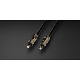 ALVA Ok0100Pro Cable Óptico Profesional ADAT SPDIF Metálico Negro 1m