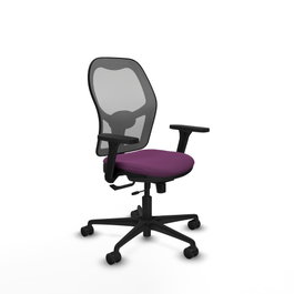PIQUERAS Y CRESPO Silla de oficina Jorquera con mecanismo Sincro/Traslack, Morado y Gris
