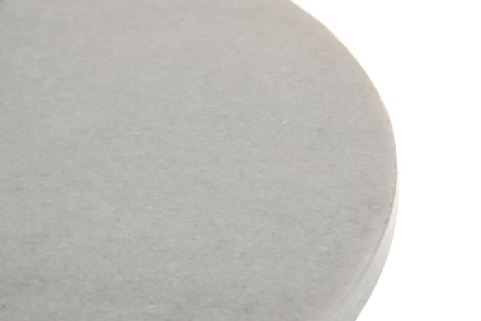 DKD Home Decor Mesita Auxiliar de Mármol y Aluminio Blanco y Dorado DKD Home Decor Mesita Auxiliar de Mármol y Aluminio Blanco y Dorado