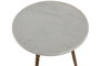 DKD Home Decor Mesita Auxiliar de Mármol y Aluminio Blanco y Dorado