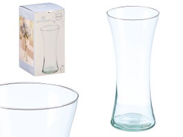 Giftdecor Jarrón de Cristal Transparente Estrecho Boca Ancha 26 cm (Set de 6)