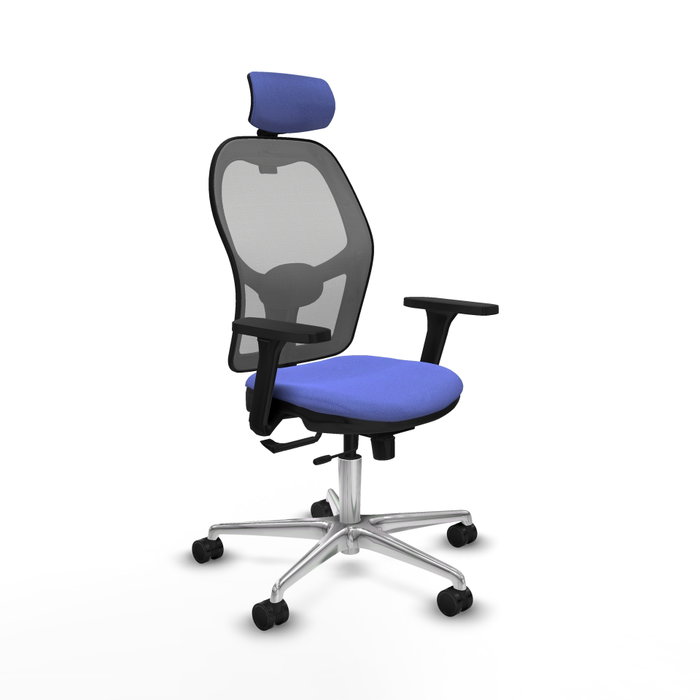 PIQUERAS Y CRESPO Silla de oficina Jorquera con mecanismo Sincro/Traslack, Azul claro y Gris PIQUERAS Y CRESPO Silla de oficina Jorquera con mecanismo Sincro/Traslack, Azul claro y Gris