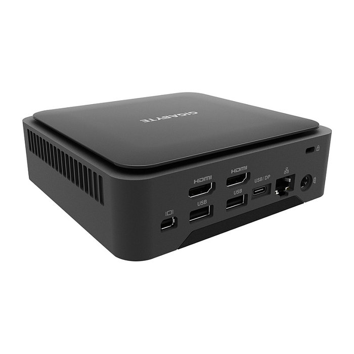 Gigabyte GB-BER7-8840 Mini PC Barebone AMD Ryzen 7 PRO 8840U, 8 núcleos, AMD Radeon 780M, DDR4, M.2 SSD, Wi-Fi 6, Gigabit Ethernet, HDMI 2.0b, DisplayPort 1.4, Negro