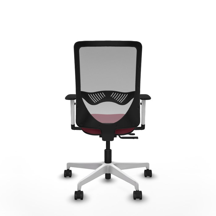 PIQUERAS Y CRESPO Silla de oficina Zulema con mecanismo Sincro/Traslack, Tela Granate y Malla Gris PIQUERAS Y CRESPO Silla de oficina Zulema con mecanismo Sincro/Traslack, Tela Granate y Malla Gris