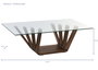DKD Home Decor Mesa de Centro Rebeca de Nogal y Cristal