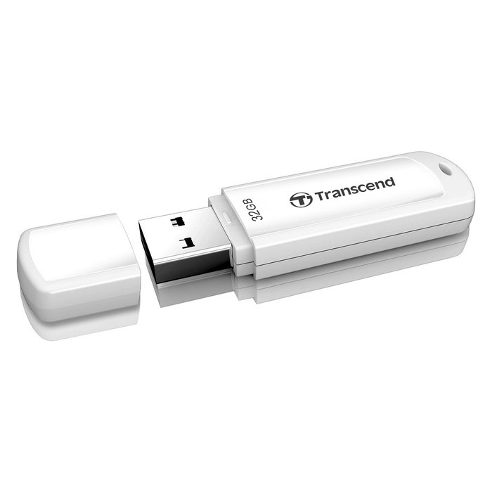 Transcend TS128GJF730 Stick de Memoria USB 3.2 Gen 1 de 128 GB, Color Blanco