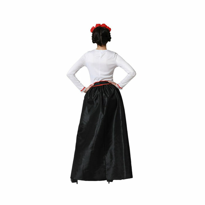 Disfraz Esqueleto Mejicano Catrina Mujer Adulto XXL con Vestido y Cinturón Disfraz Esqueleto Mejicano Catrina Mujer Adulto XXL con Vestido y Cinturón
