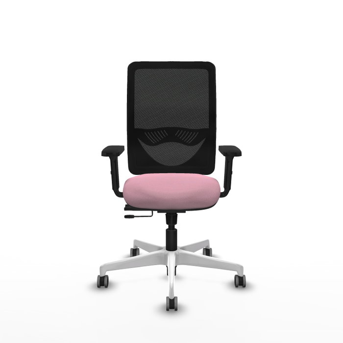 PIQUERAS Y CRESPO Silla de oficina Zulema Rosa con respaldo de malla negro PIQUERAS Y CRESPO Silla de oficina Zulema Rosa con respaldo de malla negro