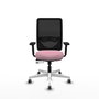PIQUERAS Y CRESPO Silla de oficina Zulema Rosa con respaldo de malla negro