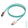 GROOVY Cable USB-C a USB-C de alto rendimiento 2,0A, 1 m, Azul turquesa