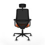 PIQUERAS Y CRESPO Silla de oficina Mardos con mecanismo Sincro/Traslack Naranja y Negro