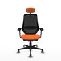 PIQUERAS Y CRESPO Silla de oficina Mardos con mecanismo Sincro/Traslack Naranja y Negro