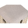 DKD Home Decor Set de 3 Baúles de Poliéster y Madera Beige