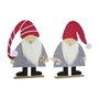DKD Home Decor Figura MDF y Fieltro Gnomo Surtido de 2 unidades