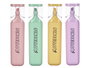 PINCELLO Set 4 Rotuladores Fluorescentes Grandes Pastel Amarillos, Menta, Rosa y Violeta 16x20.5x1.8 cm (Set de 24)