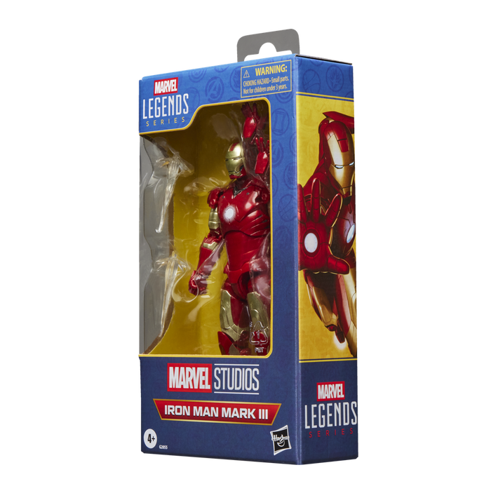 Hasbro Figura Marvel Legends Series Iron Man Mark III 15 cm - Figura de Acción con 20+ Puntos de Articulación, Efectos de Propulsión y Manos Alternativas para Colección