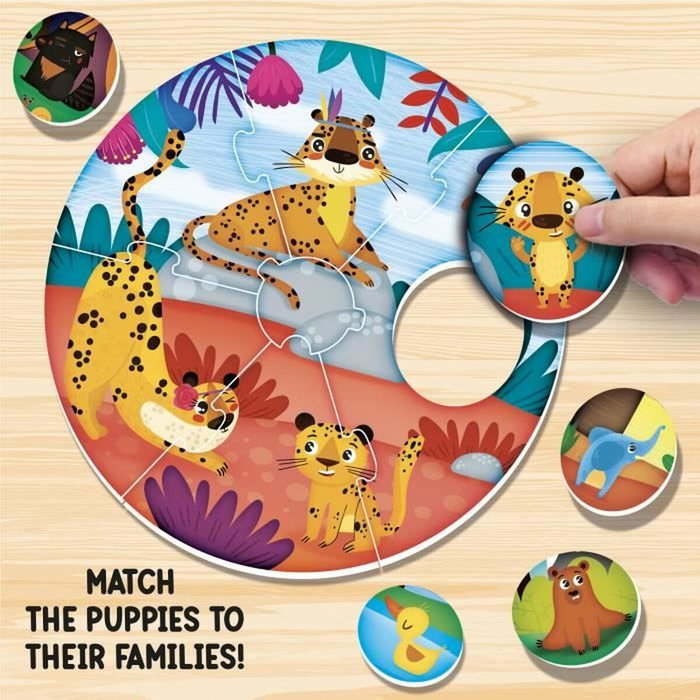 Lisciani Giochi Rompecabezas Une cachorros y mamás Lisciani Giochi Rompecabezas Une cachorros y mamás