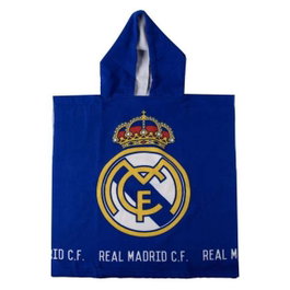 CERDÁ Poncho de toalla microfibra Real Madrid Azul