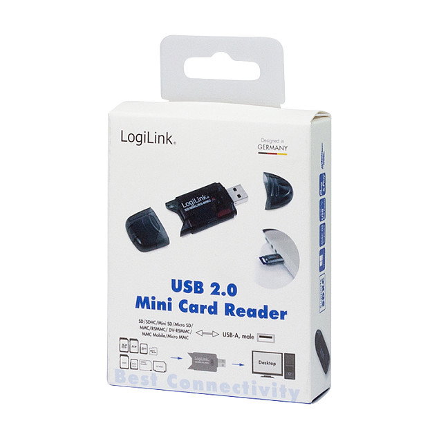 LogiLink CR0007 Lector de tarjetas USB 2.0 SD/MicroSD/MMC/RS-MMC Stick Negro LogiLink CR0007 Lector de tarjetas USB 2.0 SD/MicroSD/MMC/RS-MMC Stick Negro